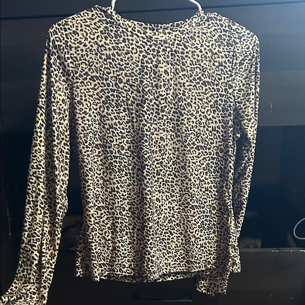 SHEIN Animal Print Long Sleeve Top